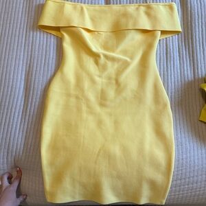 Vici off the shoulder mini dress.